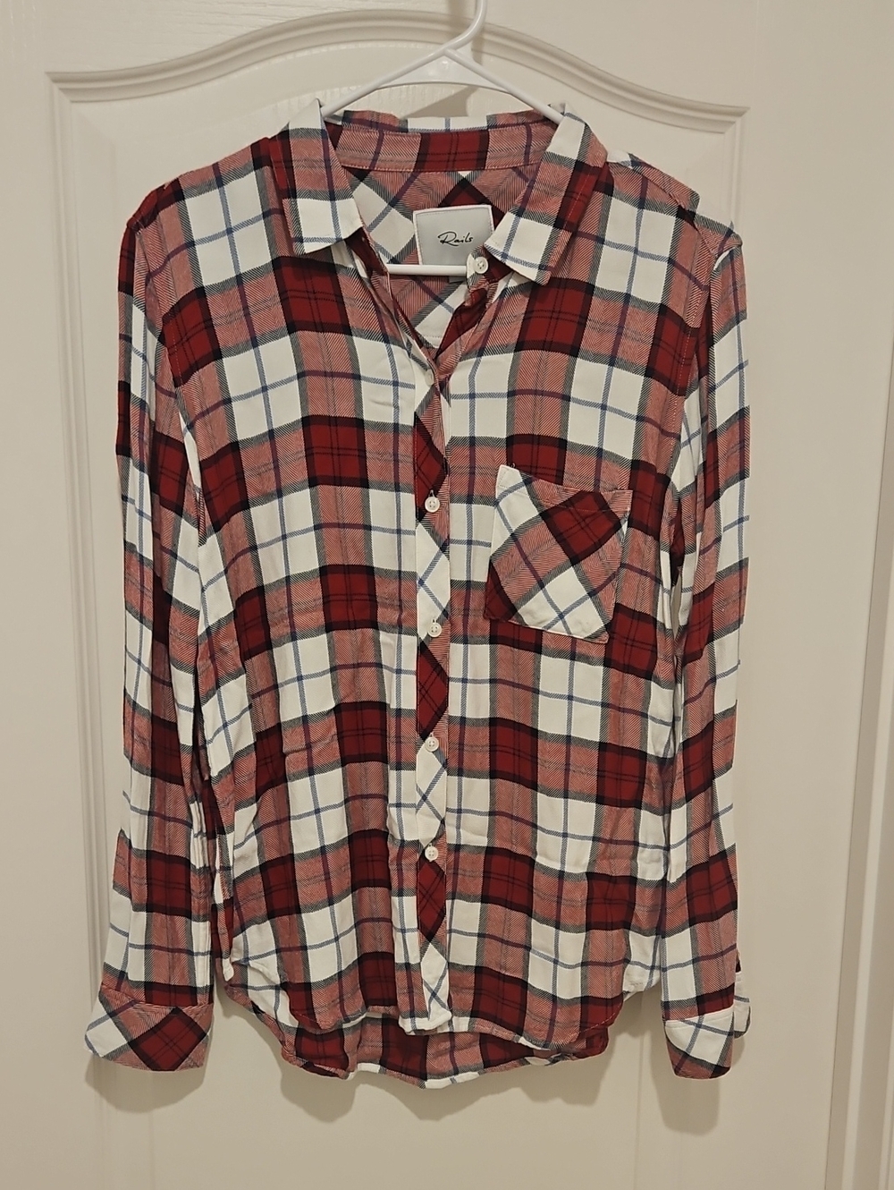 RAILS Hunter Plaid Flannel Button Down Shirt Red White Blue S